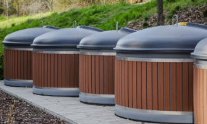 semi underground bin sensor for smart waste monitoring and management