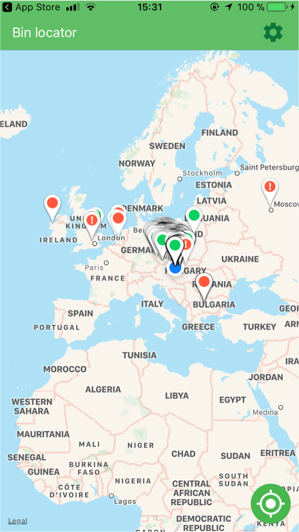 Find nearest available bin